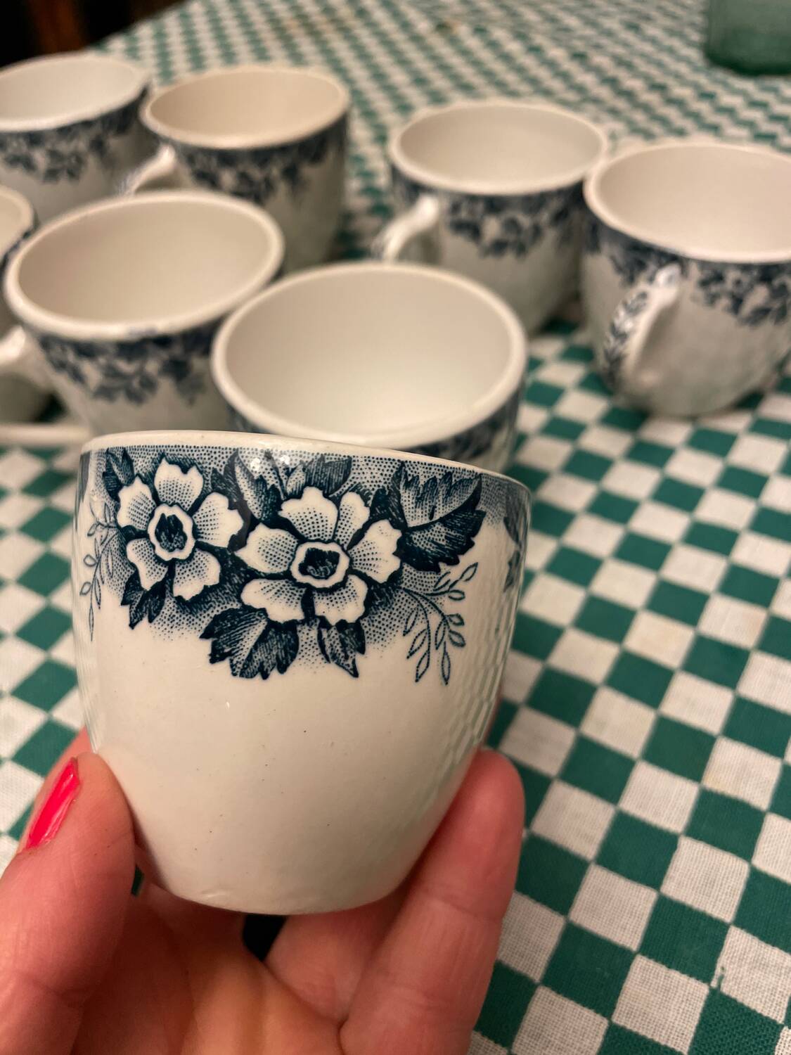 Set of 8 Marie-Louise Nord Hamage Moulin des Loup coffee cups