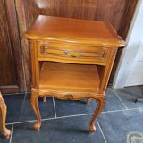 Pair of Louis XV style oak bedside table