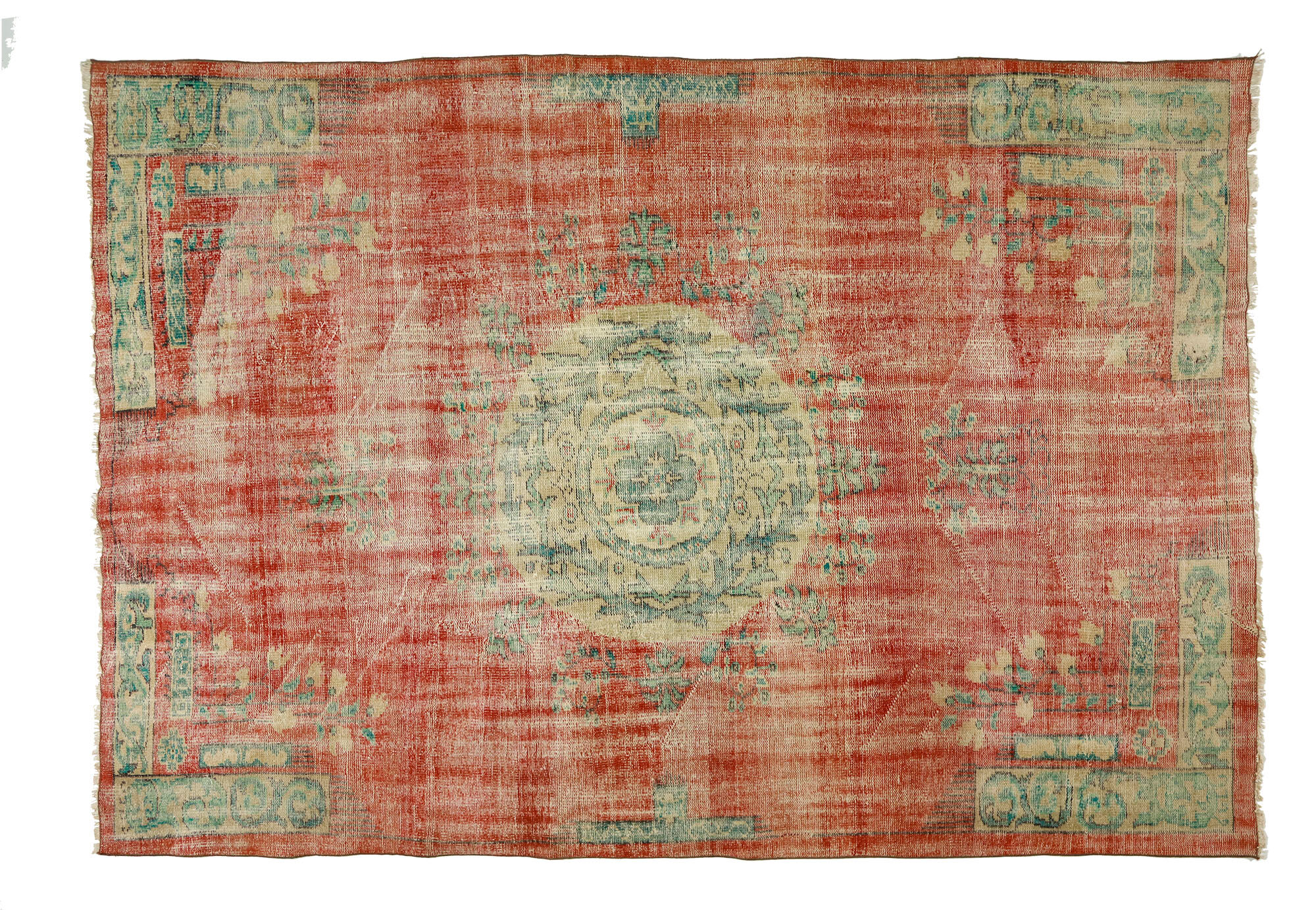 Anatolian handmade vintage rug 287 cm x 203 cm