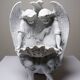 Fine bisque porcelain holy water font with two angels, antique, 1900-1930, Germany