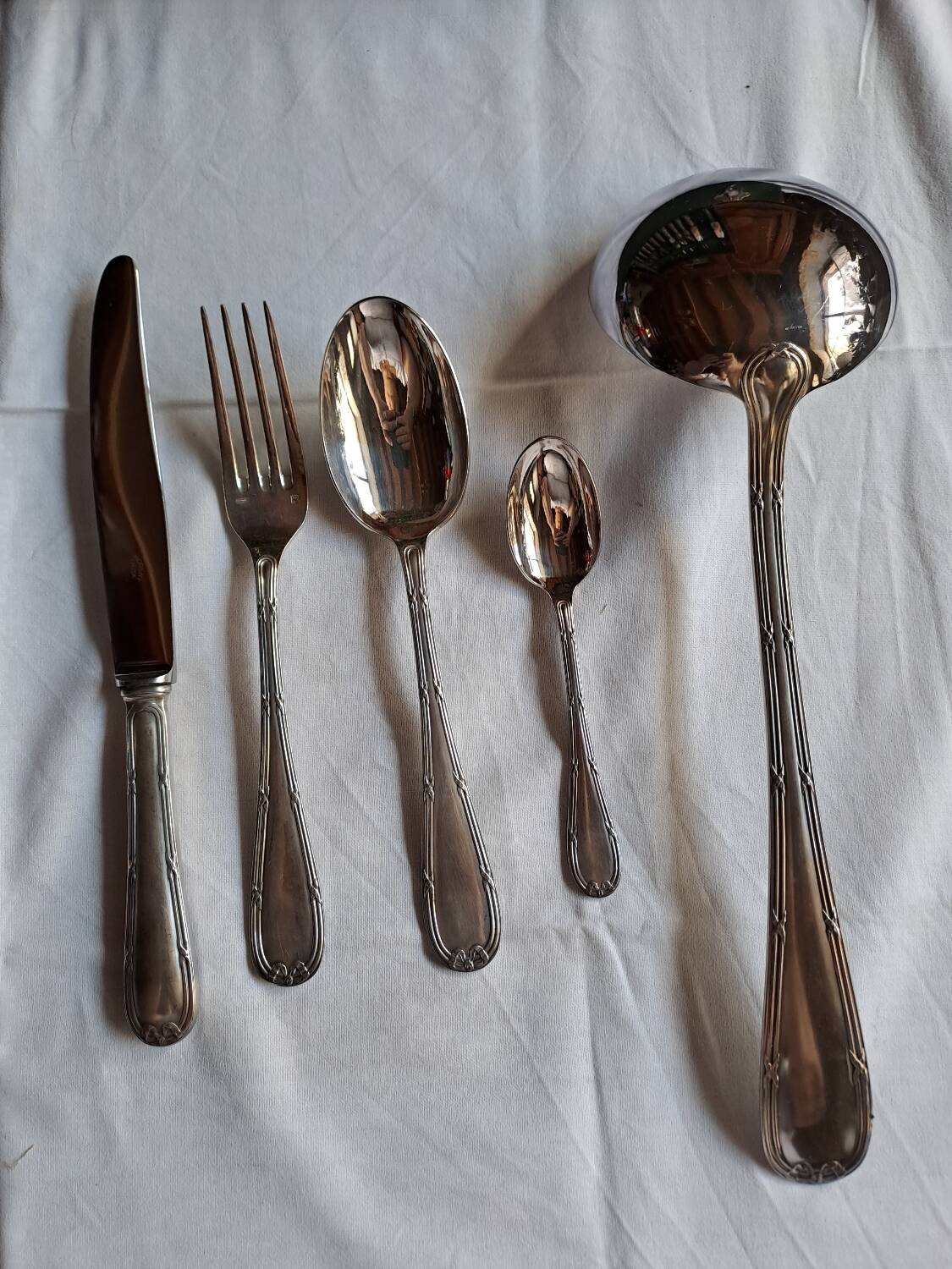 Silver-plated metal cutlery set by François Frionnet goldsmith