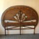 Vintage rattan headboard