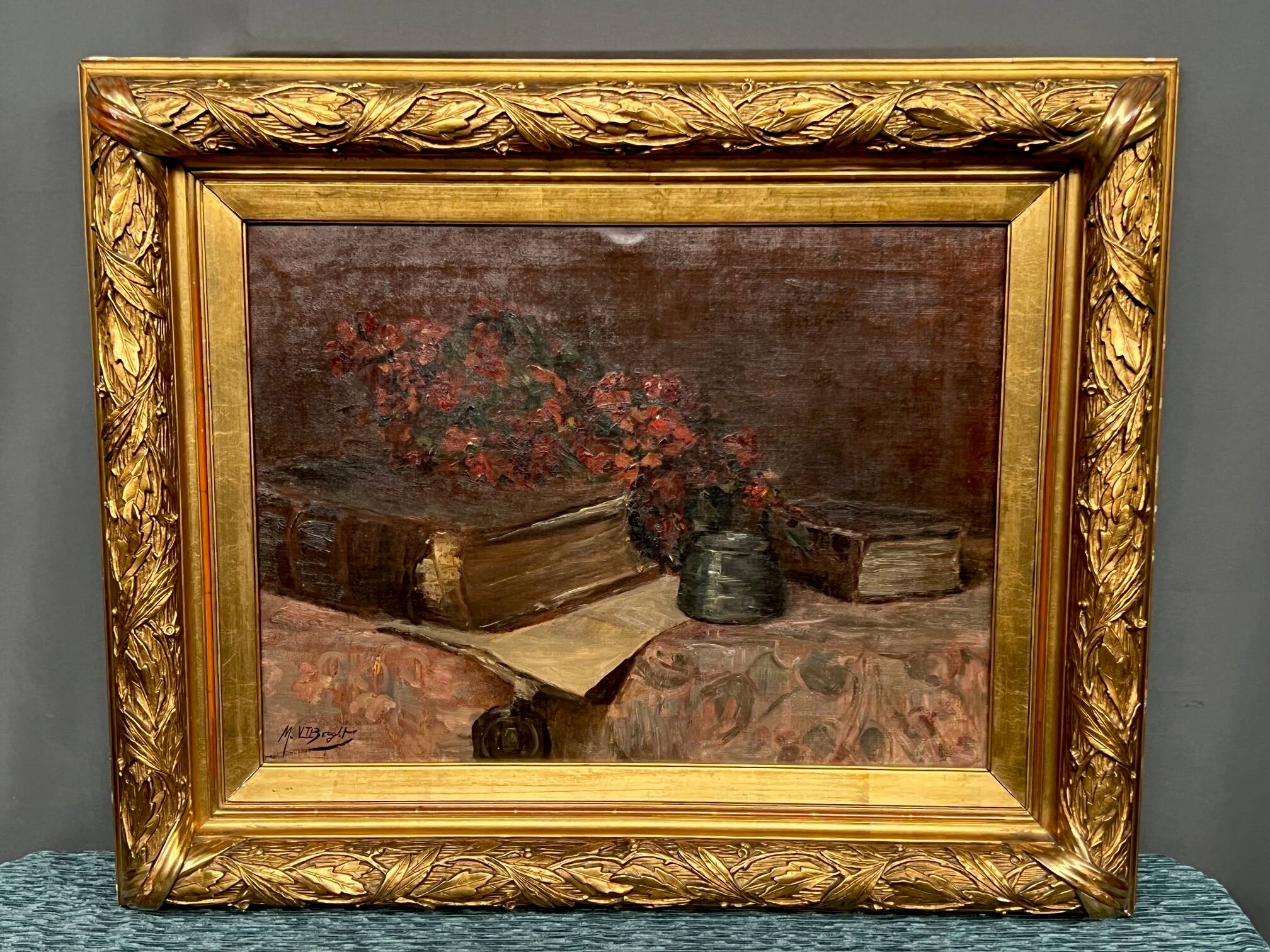 Mr. Van Der Borght. “Still life with flowers.”