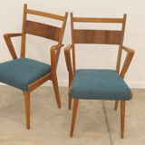 Paire de chaises tchécoslovaques vintage en bois courbé par Jitona, années 1970