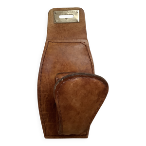 Patère en cuir style - jacques adnet