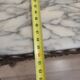 Marble coffee table with brass legs
