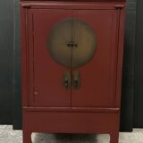 Burgundy Chinese cabinet