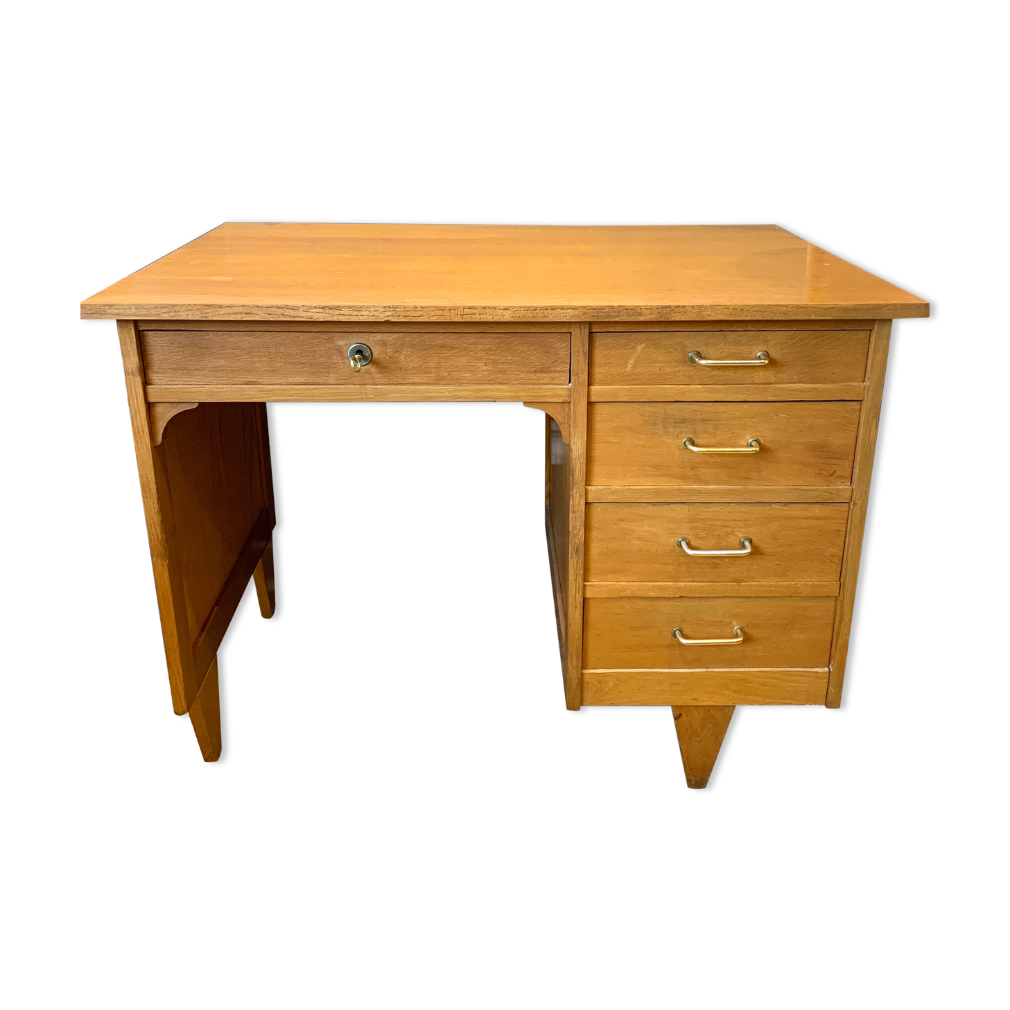 Vintage light oak desk