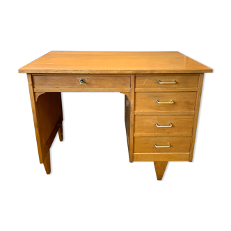 Vintage light oak desk