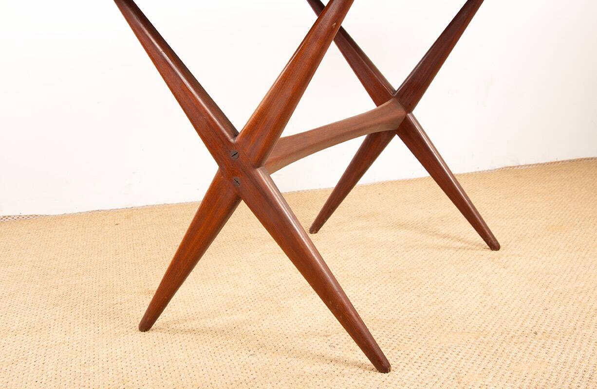 Vintage Danish high and low teak table 1960.