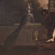 Monumental 18th century Italian painting, Bathsheba at her bath