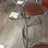 Vintage 70s smoked glass dining table