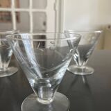 11 old engraved glasses