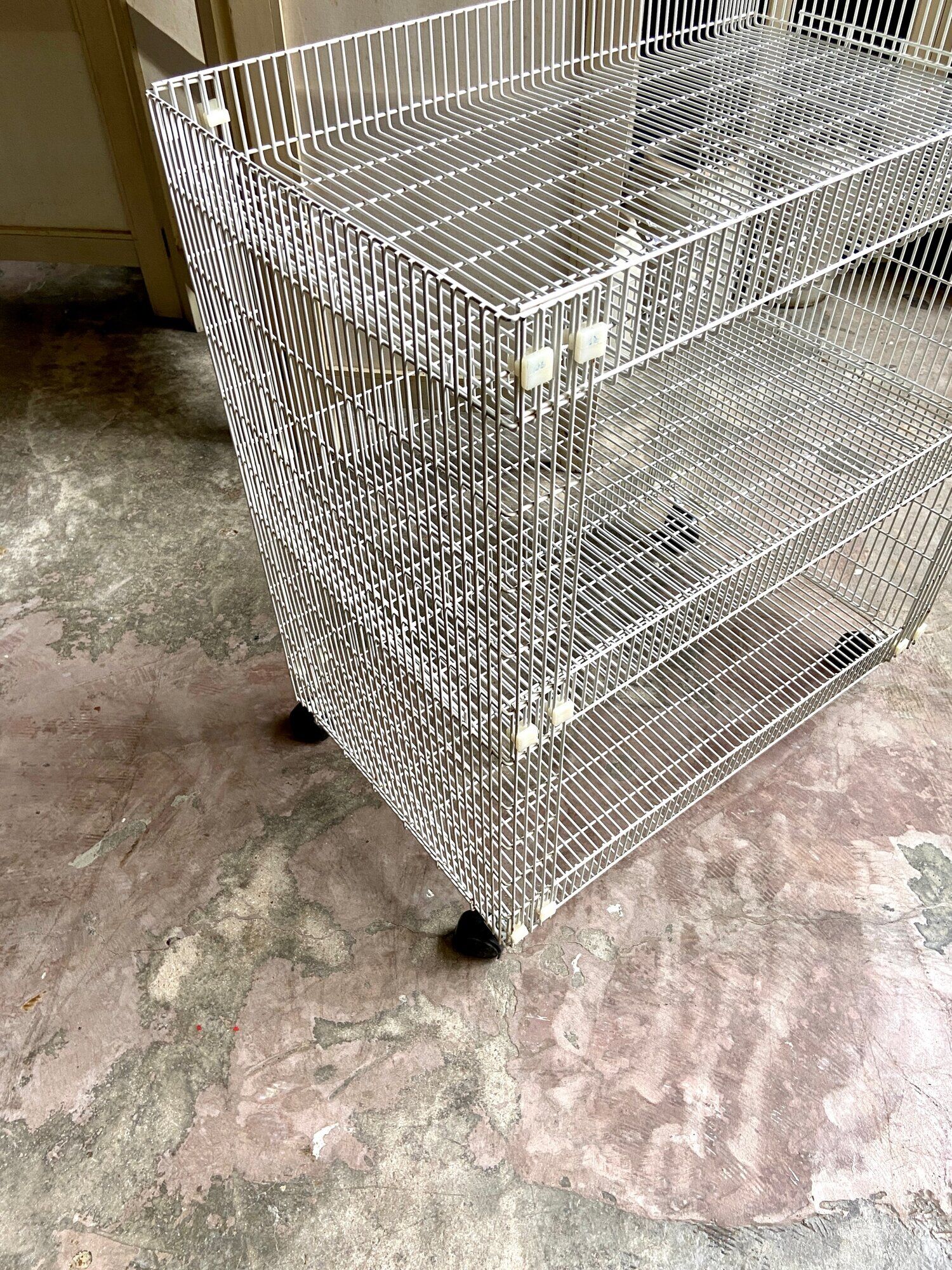 White metal service on wheels trolley