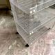 White metal service on wheels trolley