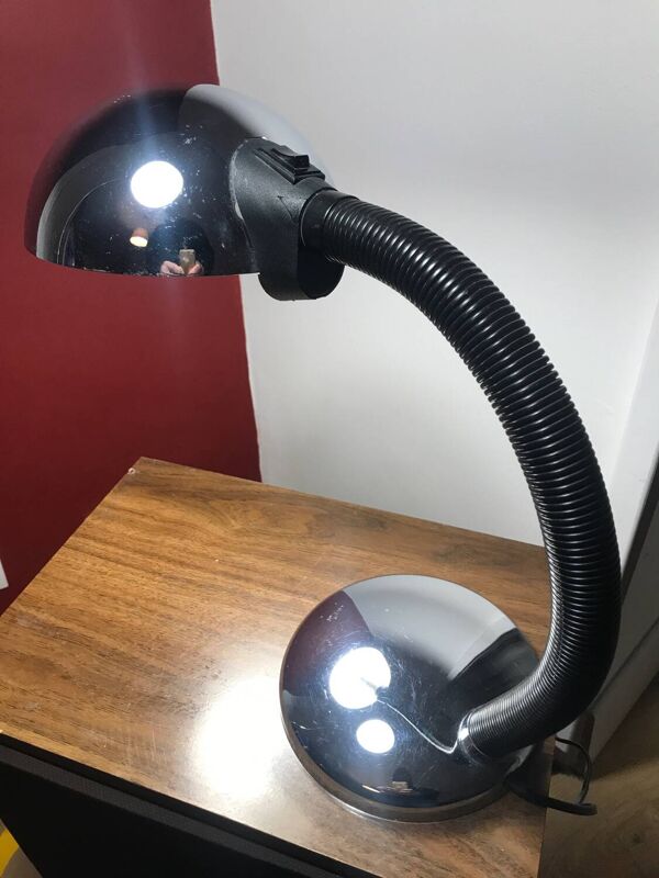 Lampe cobra chromée années 70