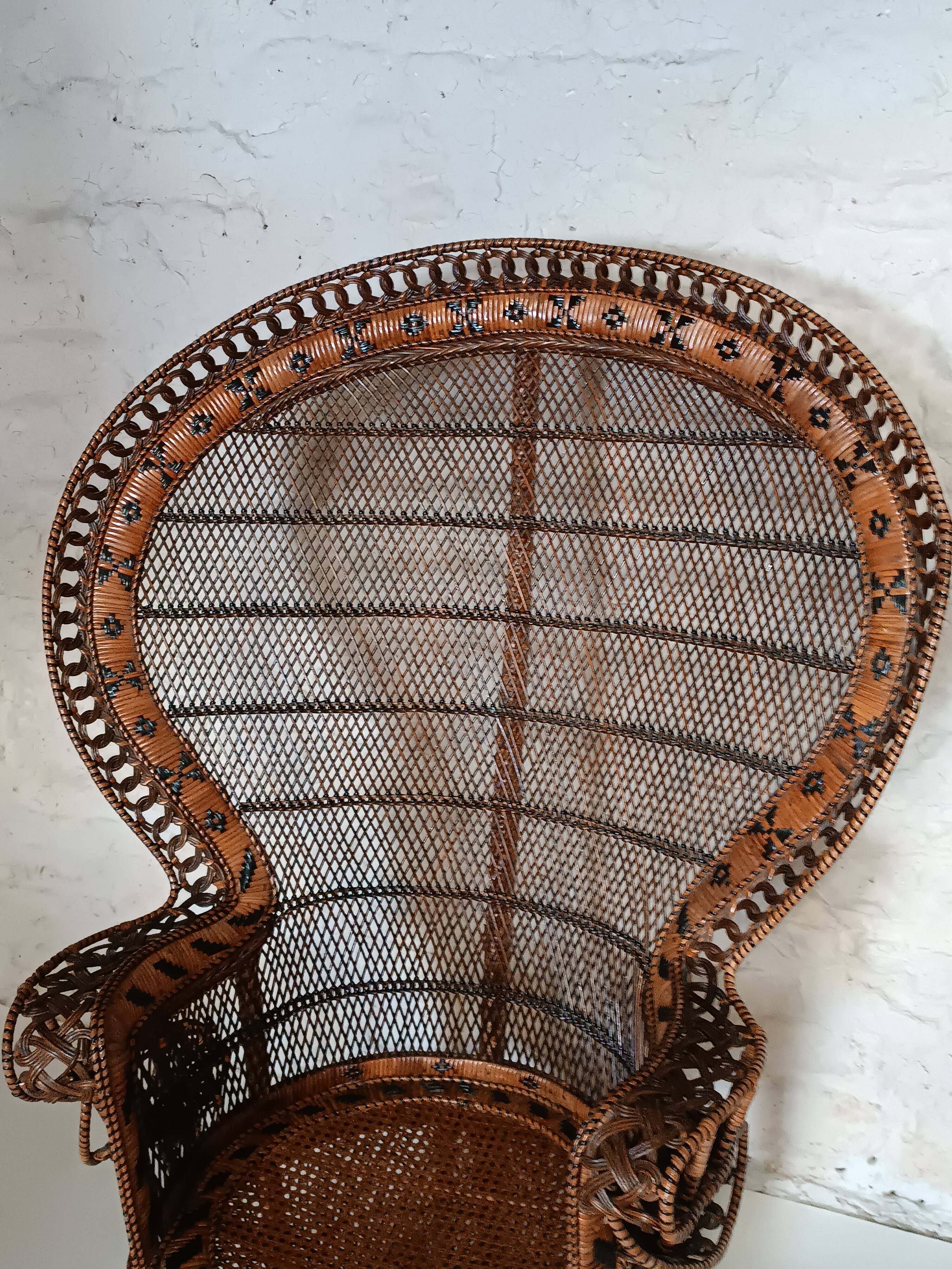 Emmanuelle rattan armchair Kok Maison 1970