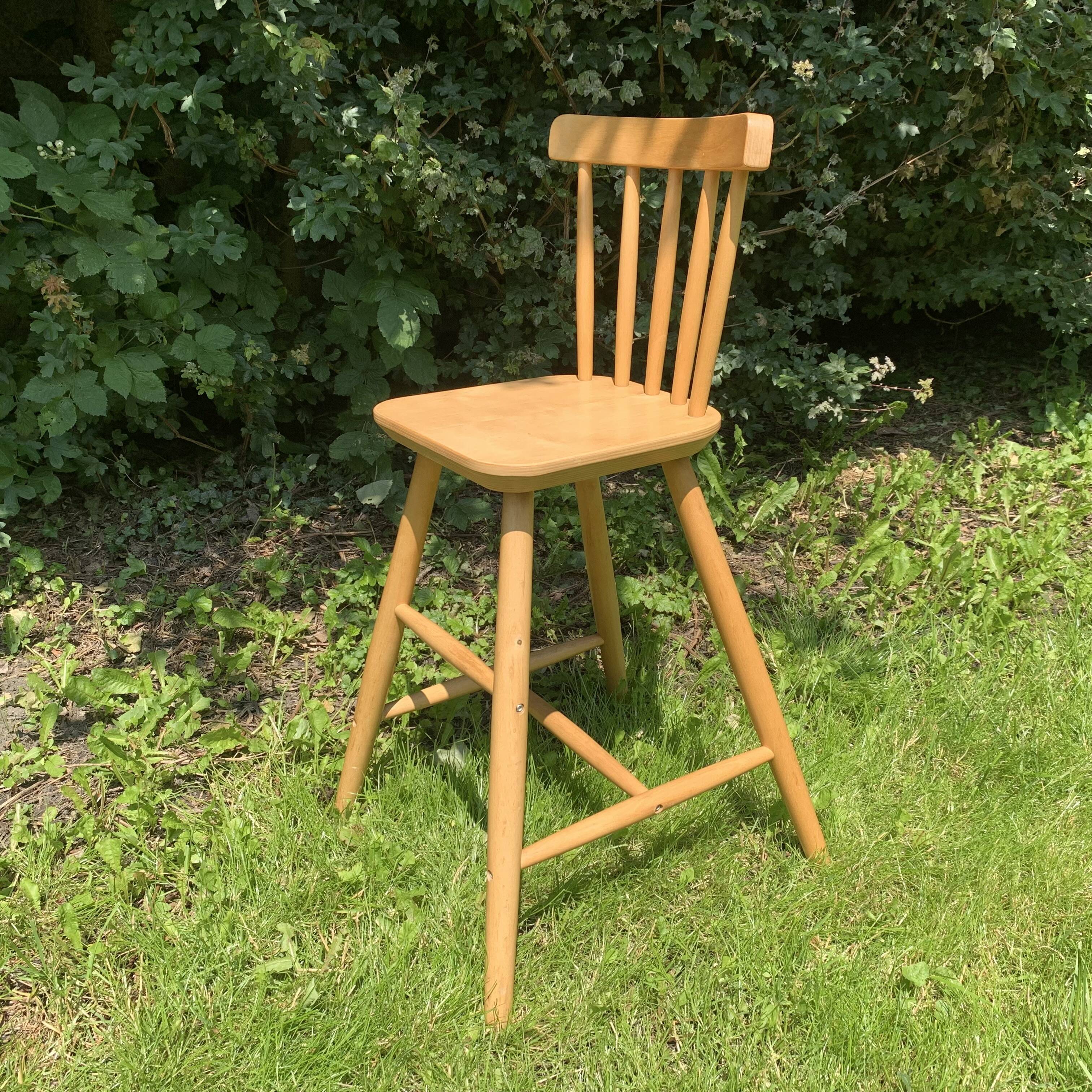 Children's wooden high chair