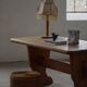 Side table / Ottoman in cord in modern French style from the late 20th century, 1980s.
