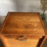 Vintage curtain filing cabinet