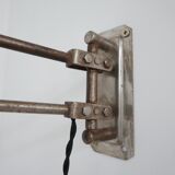 Industrial Adjustable Metal and Glass French Wall Light