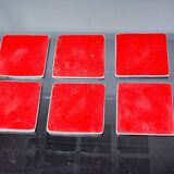 Set of 6 Brutalist Coasters by Garcia Marquez, Spain, 1970