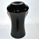 Charles X vase in black opaline with hand-painted floral enamel decoration, 30 cm.
