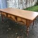Solid cherry game table with 2 front drawers and panelled crosspieces.