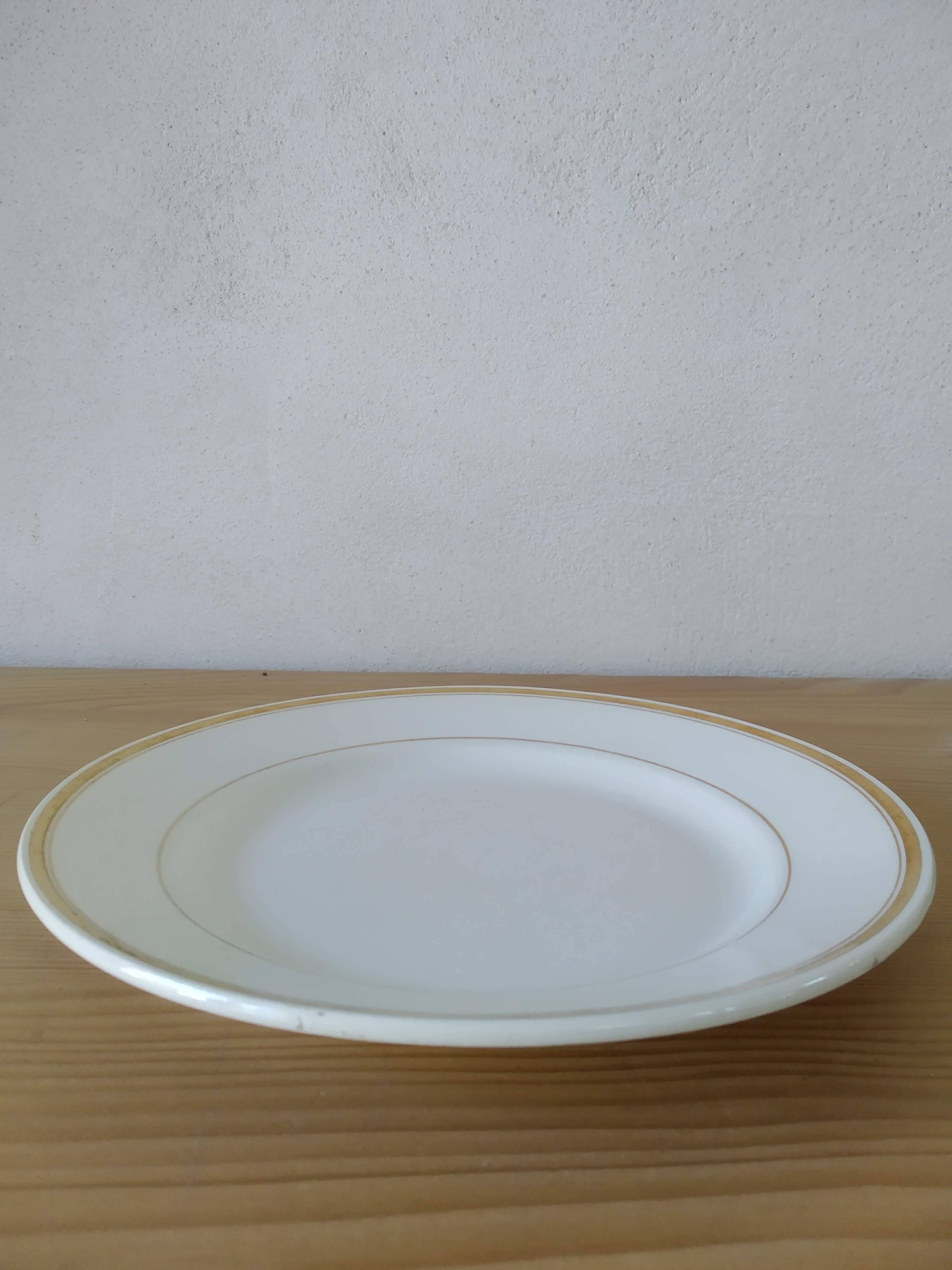 6 Assiettes plates liserés dorés Moulin des Loups Vintage