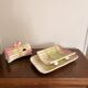 Vintage 1950s Ceramic Sauceboat Drainer Asparagus Dish