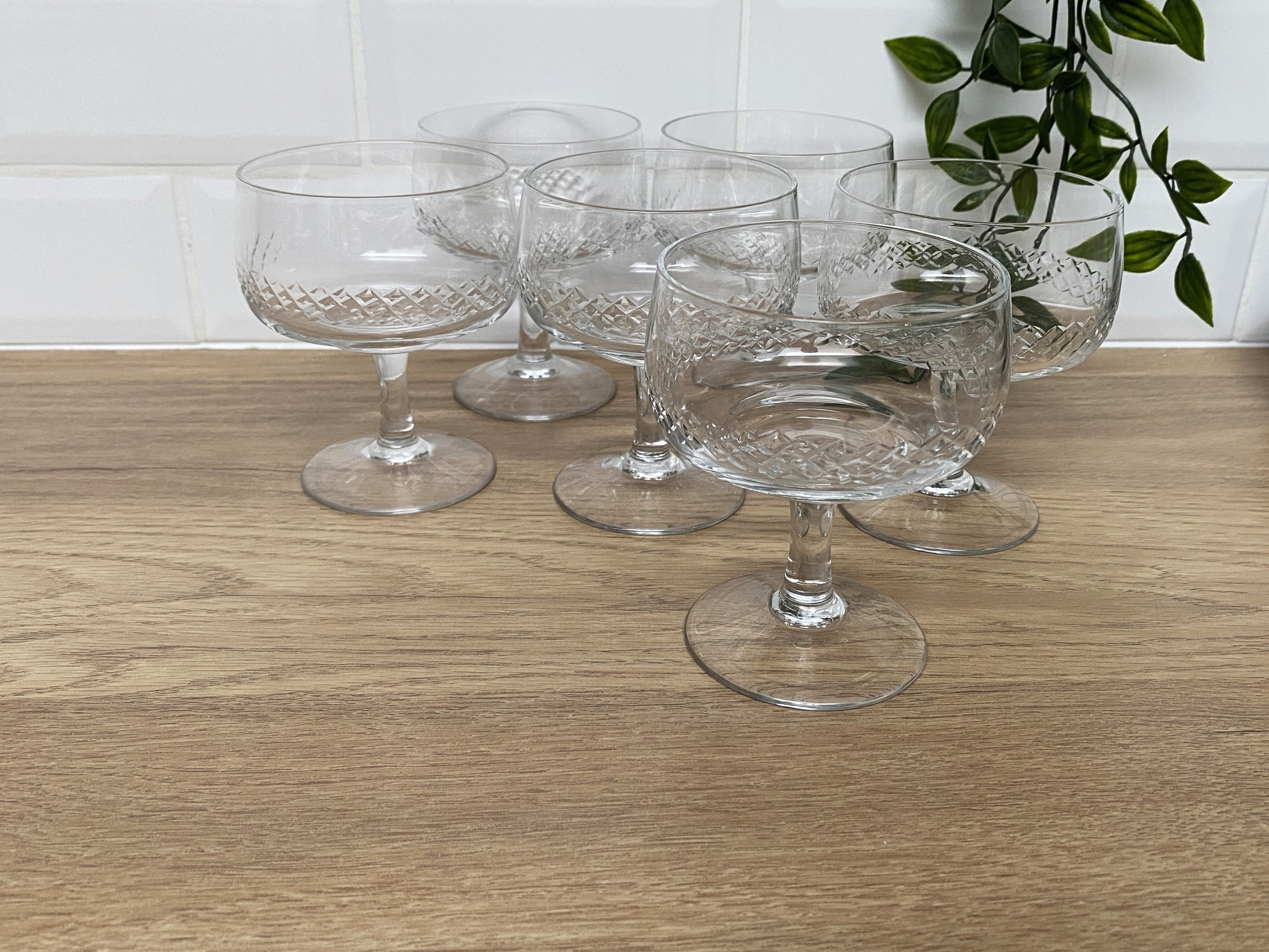 Set of 6 Rupel crystal cups