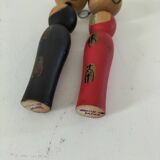 Pair of Japanese Kokeshi dolls - 1950s-1970s