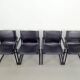 Mid-Century Modern Bauhaus Leather B34 Armchairs by Mart Stam & Marcel Breuer for Fasem, Italy, 1980, Set of 4
