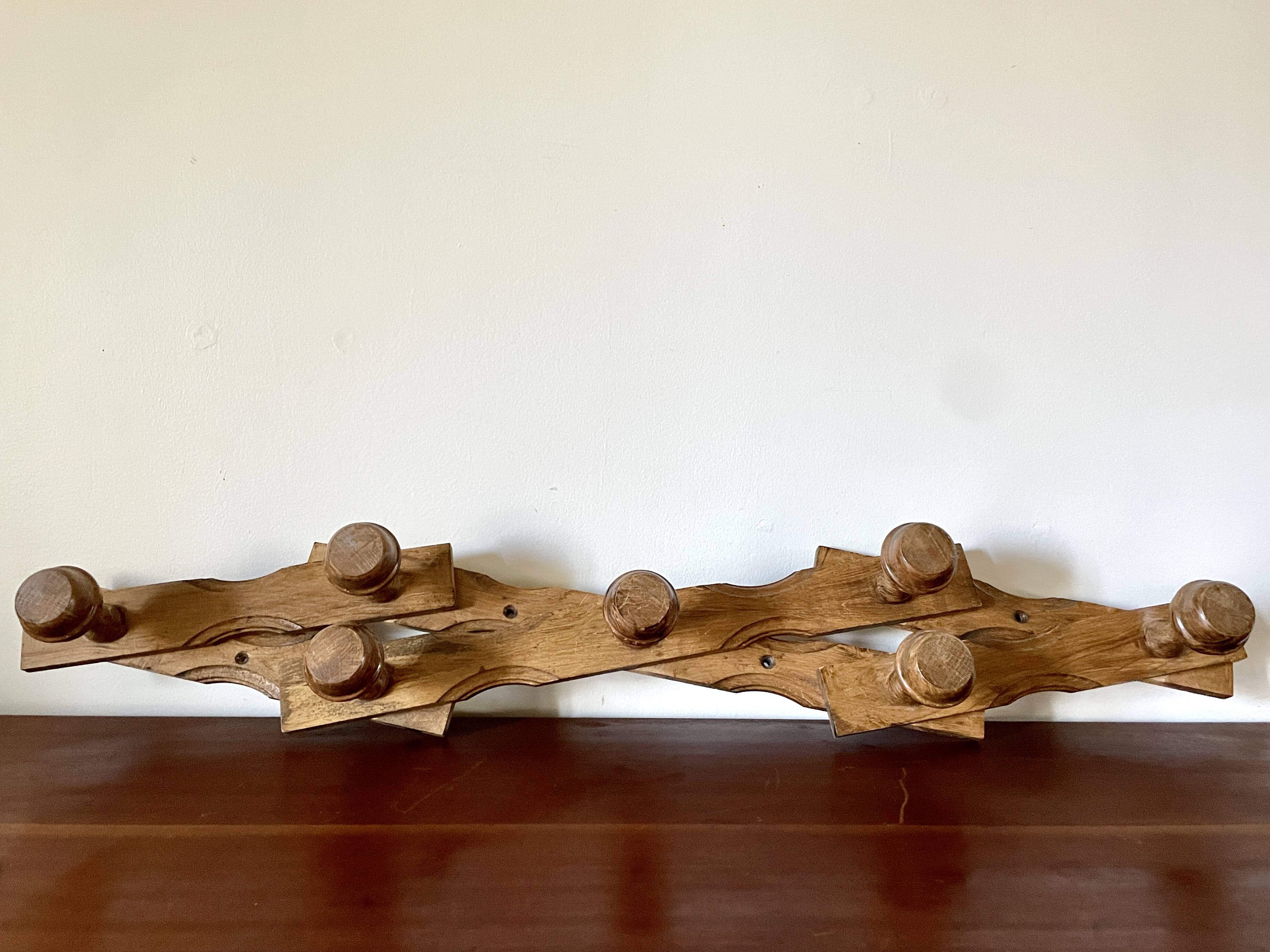 Accordion coat rack wood 1970