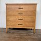 4-drawer chest of drawers in vintage light oak from the 1950s