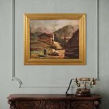 Italian painting signed landscape from the 50's