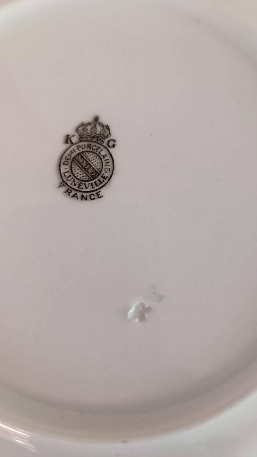 4 soup plates in Lunéville earthenware