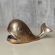 Brass whale ashtray