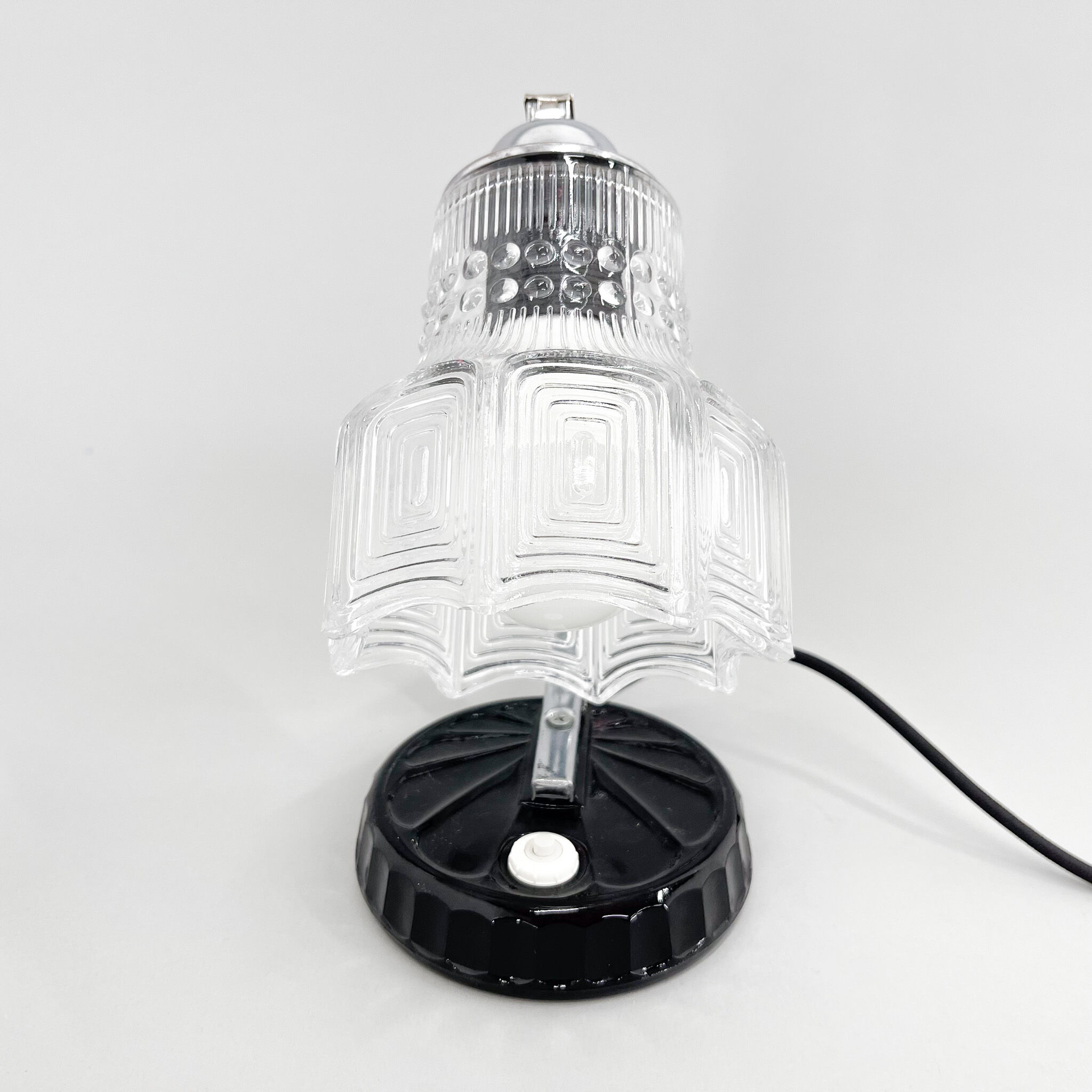 Vintage Table Lamp with Ceramic Base, Czechoslovakia, 1960's