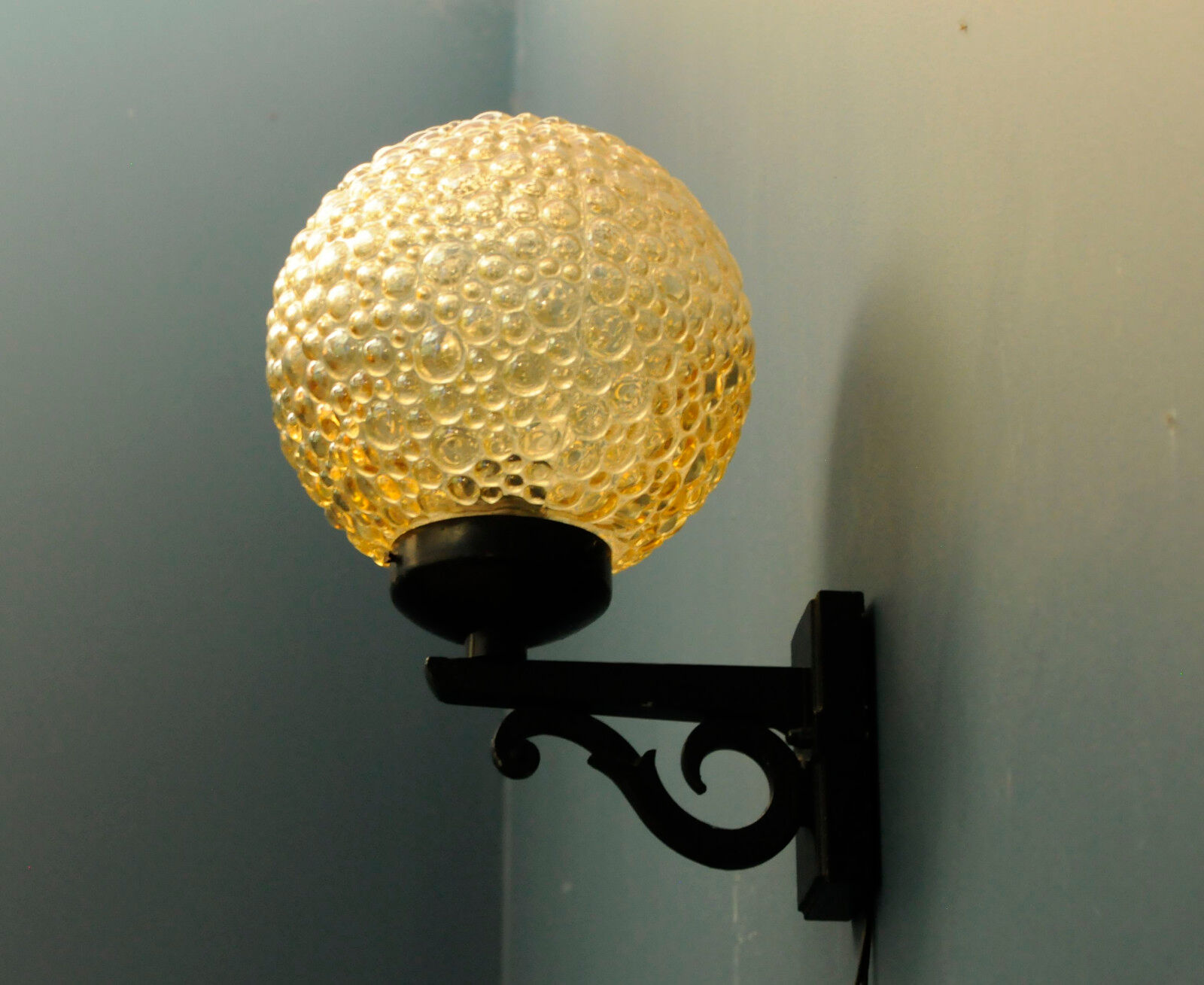 Bubble Glass Wall Lamps, Denmark 1960s, Set of 2