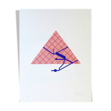 BROSSA Joan, Poema visual 25, 1989. Original lithograph signed and numbered in pencil