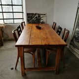 Wooden farm table
