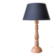 Carved wood lamp