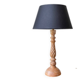 Lampe bois sculpté