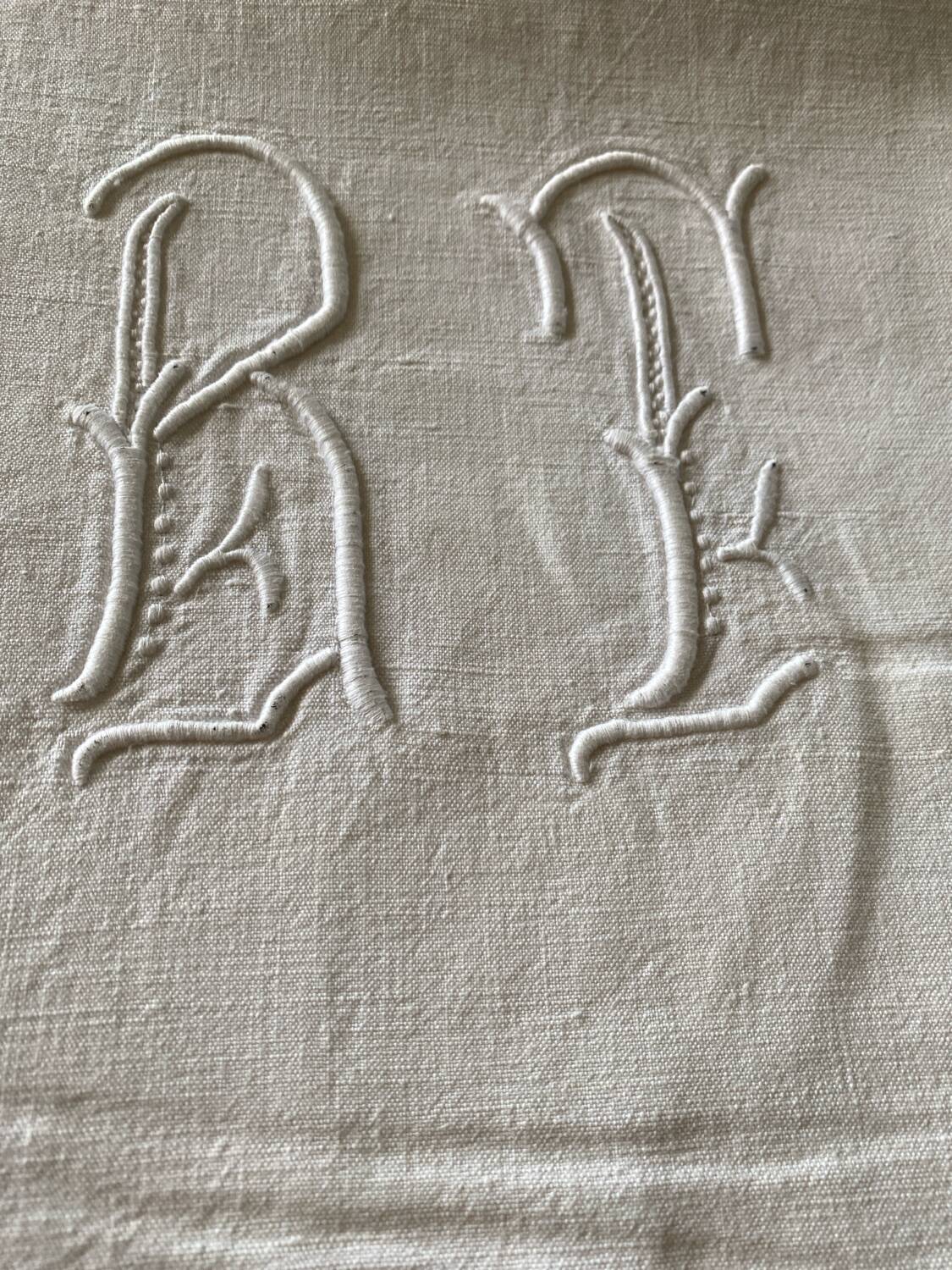 Antique RT monogram sheet
