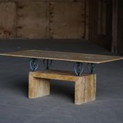 Table basse rectangulaire en marbre du milieu du siècle, fabriquée en Italie, années 1970
