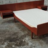 Vintage teak bed 2 places