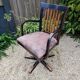 Swivel armchair in solid wood Retro style