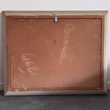 Oil on cardboard depicting the swell by Cavver, 20th century, cerused frame