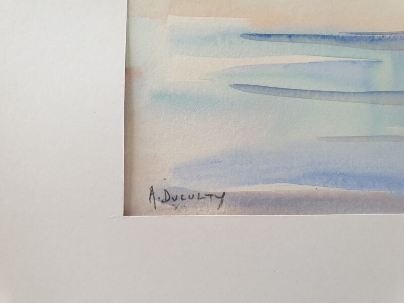 André Duculty (1912-1990) Watercolor on paper "Saint Tropez" Signed lower left